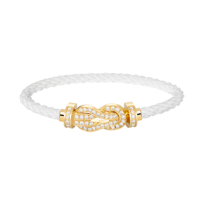[Opulent Aurora]CHANCE LARGE 8 FIGURE BUCKLE FULLDIAMOND BRACELET GOLD