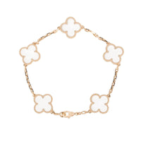[Amore Jewelry]CLOVER 5 MOTIF ROCK CRYSTAL BRACELET