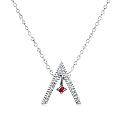 [Amore Jewelry]Sparkling "A" Shape Necklace