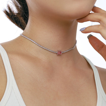 [Amore Jewelry]2.0 carat Ornate Emerald Cut Necklace