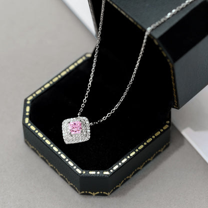[Amore Jewelry]Sparkling Asscher Cut Necklace