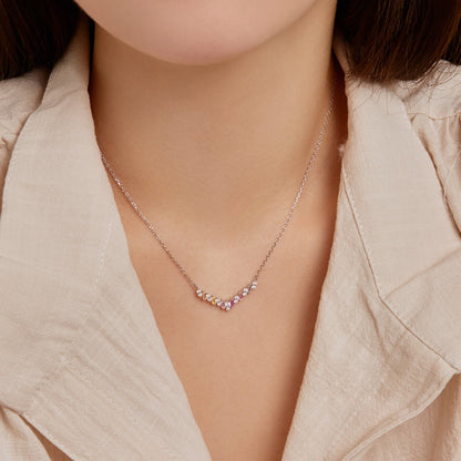 [Amore Jewelry]Dazzling Rainbow Necklace