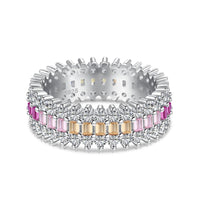 [Amore Jewelry]Ornate Colorful Radiant Cut Daily Ring