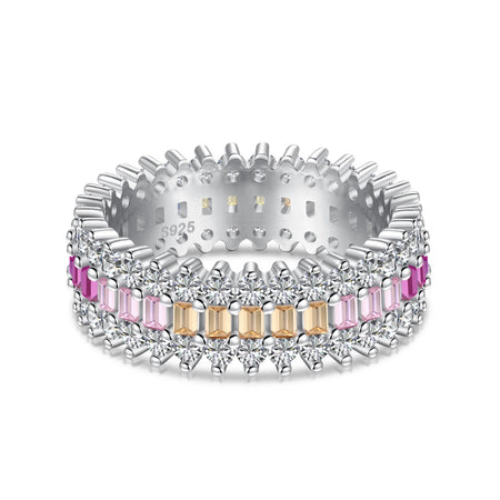 [Amore Jewelry]Ornate Colorful Radiant Cut Daily Ring