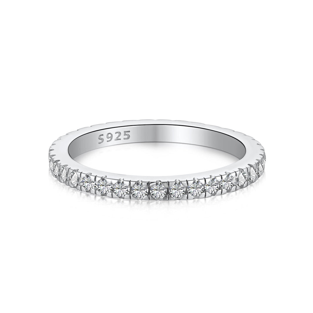 [Amore Jewelry]Delicate Sparkling Round Cut Daily Ring