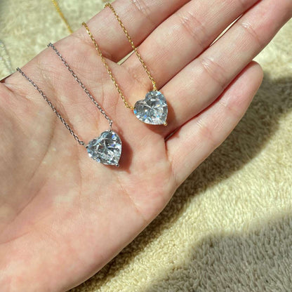 [Amore Jewelry]6.0 carat Radiant Heart Shape Necklace