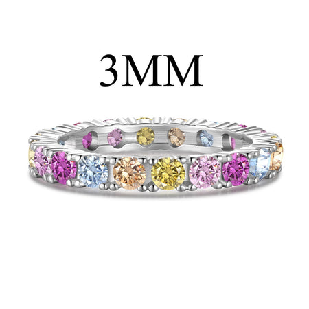[Amore Jewelry]Dazzling Lustrous Round Cut Tennis Ring