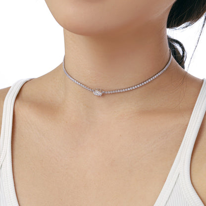 [Amore Jewelry]1.0 Carat Shining Oval Cut Necklace