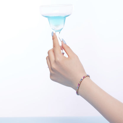 [Amore Jewelry]Ornate Sparkling Multi Cut Party Bracelet