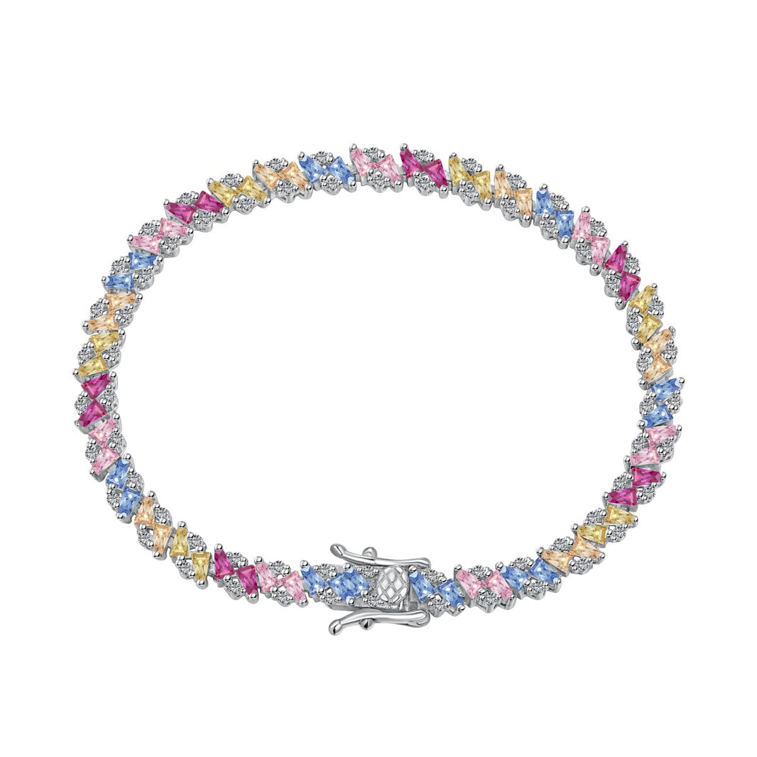 [Amore Jewelry]Ornate Sparkling Multi Cut Party Bracelet