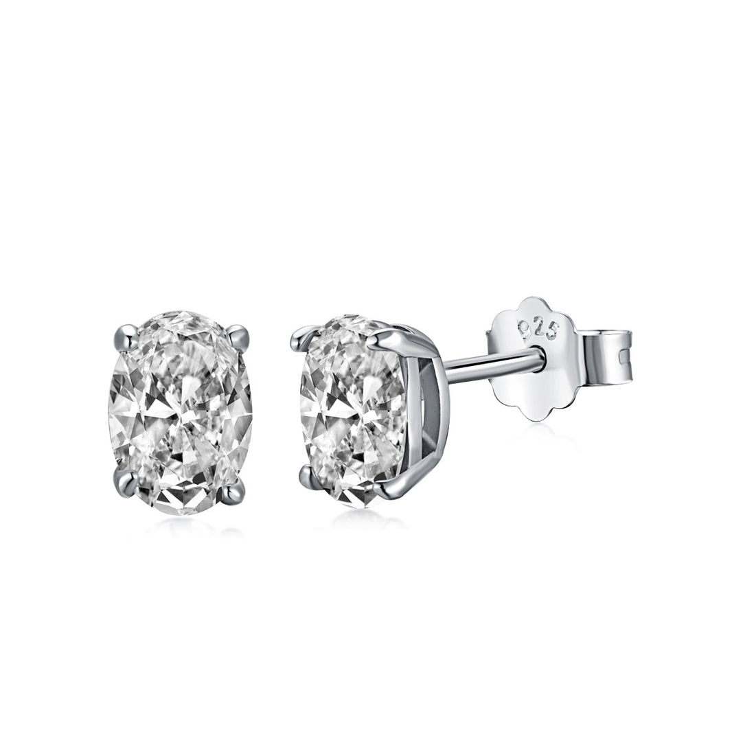 [Amore Jewelry]Oval Classic Dignified Elegant Earrings