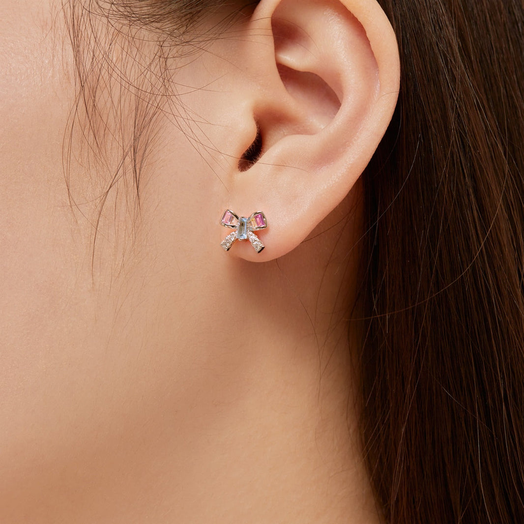 [Amore Jewelry]Ornate Butterfly Shape Daily Earrings