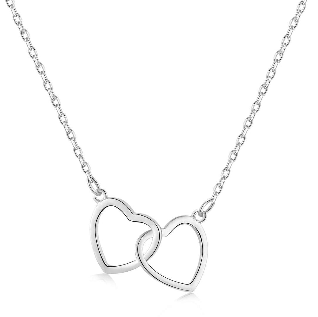 [Amore Jewelry]Sterling Silver Love Double Ring Necklace