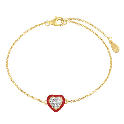 [Amore Jewelry]Sparkling Romantic Heart Shape Lover Bracelet