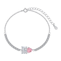 [Amore Jewelry]Dazzling Unique Multi Shape Lover Bracelet