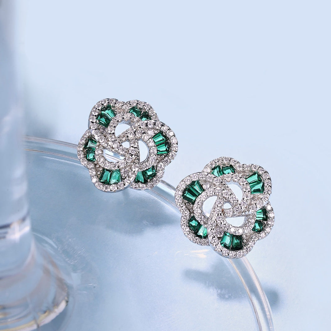 [Amore Jewelry]Exquisite Flower Shape Daily Earrings