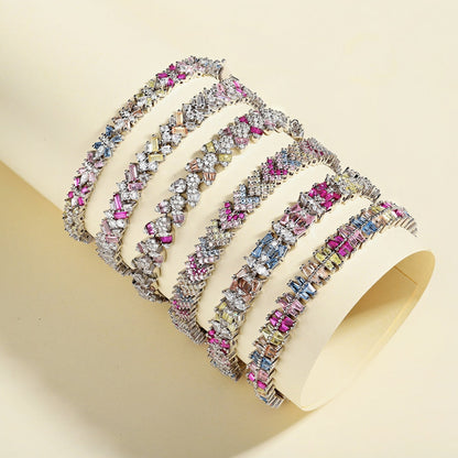 [Amore Jewelry]Sparkling Exquisite Multi Cut Party Bracelet