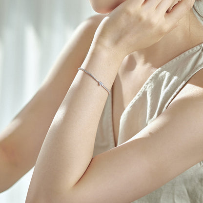 [Amore Jewelry]0.5 Carat Elegant Romantic Heart Shape Lover Bracelet