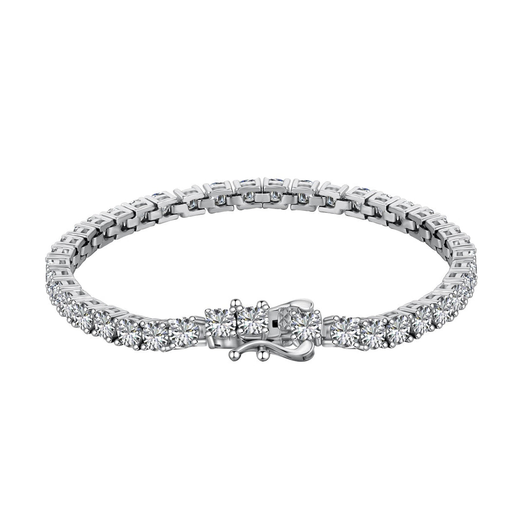 [Amore Jewelry]Luxurious Ornate Round Cut Tennis Bracelet