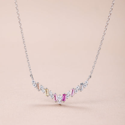 [Amore Jewelry]Dazzling Rainbow Necklace