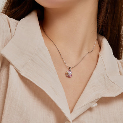 [Amore Jewelry]Charming Flower Colorful Necklace