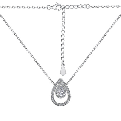 [Amore Jewelry]Sparkling Pear Cut Necklace