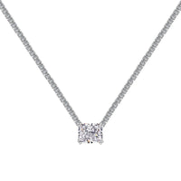 [Amore Jewelry]4.0 Carat Elegant Radiant Cut Necklace