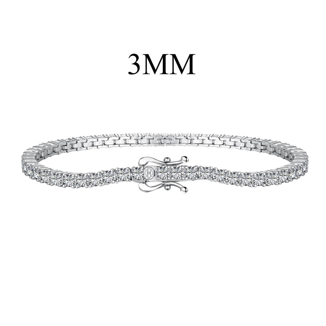 [Amore Jewelry]Dainty Charming Round Cut Tennis Bracelet