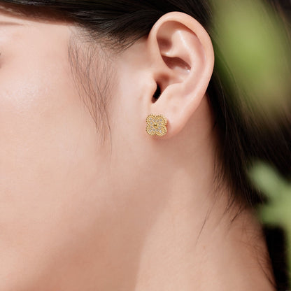 [Amore Jewelry]Four Leaf Clover Fashion Earrings