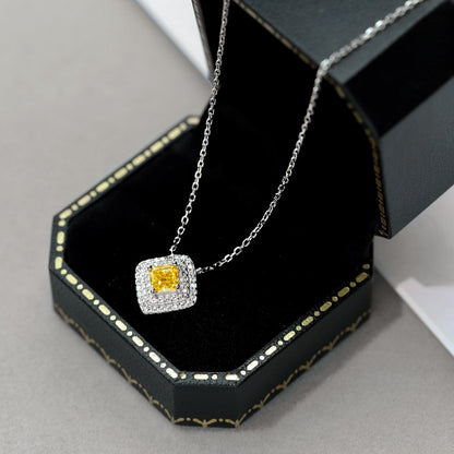 [Amore Jewelry]Sparkling Asscher Cut Necklace