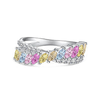 [Amore Jewelry]Unique Colorful Marquise Cut Daily Ring