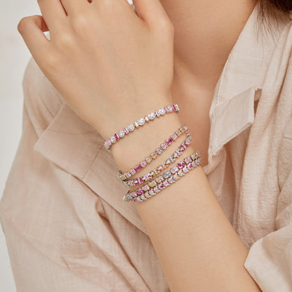 [Amore Jewelry]Delicate Colorful Multi Cut Daily Bracelet