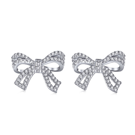 [Amore Jewelry]Dainty Bow Shape Earrings