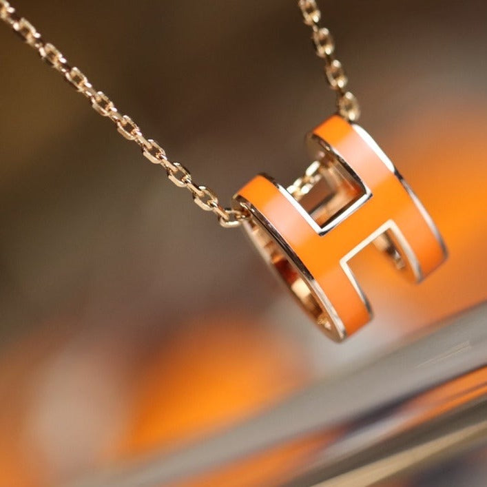 [Amore Jewelry]POP H PEDANT PINK GOLD