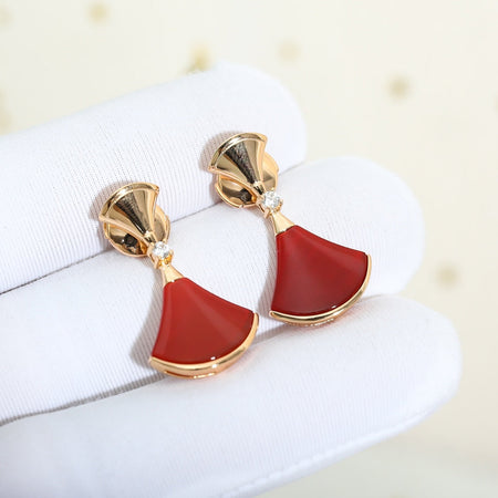 [Amore Jewelry]DREAM Carnelian PINK GOLD EARRINGS