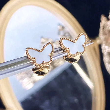 [Amore Jewelry]SWEET BUTTERFLY MOP EARSTUDS