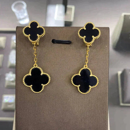 [Amore Jewelry]CLOVER 2 MOTIFS  EARRINGS (MULTIPLE CHOICESC