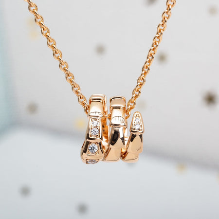 [Amore Jewelry]SERPENTI PINK GOLD NECKLACE DIAMOND