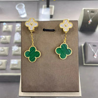 [Amore Jewelry]CLOVER  2 MOTIFS  DIAMOND  EARRINGS (MULTIPLE CHOICESç´