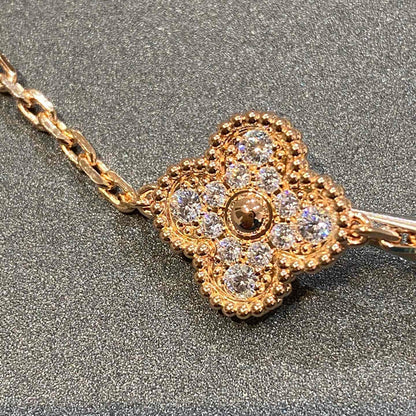 [Amore Jewelry] CLOVER 5 MOTIF FULL DIAMOND BRACELET COLLECTION