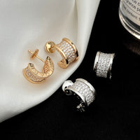 [Amore Jewelry]ZERO 1 DIAMOND PAVED EARRINGS