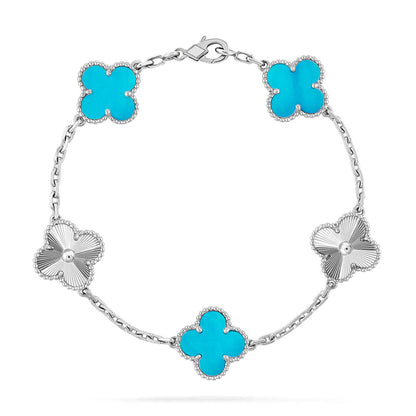 [Amore Jewelry] CLOVER 5 MOTIF TURQUOISE BRACELET COLLECTION
