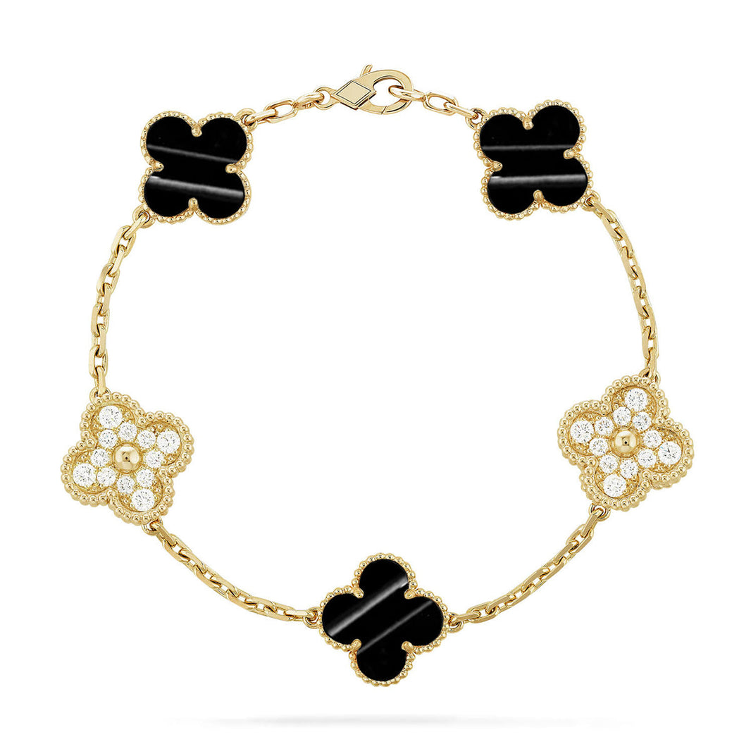 [Amore Jewelry] CLOVER 5 MOTIF PULSAR STONE BRACELET COLLECTION
