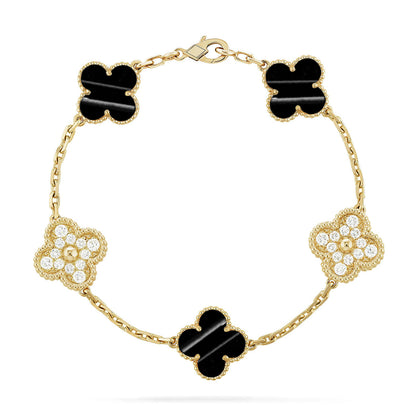 [Amore Jewelry] CLOVER 5 MOTIF PULSAR STONE BRACELET COLLECTION