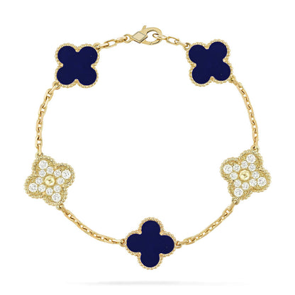 [Amore Jewelry]CLOVER 5 MOTIF LAPIS LAZULI BRACELET COLLECTION