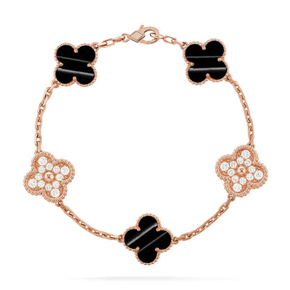 [Amore Jewelry] CLOVER 5 MOTIF PULSAR STONE BRACELET COLLECTION