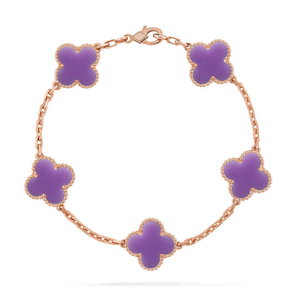 [Amore Jewelry]CLOVER 5 MOTIF LIGHT PURPLE BRACELET COLLECTION