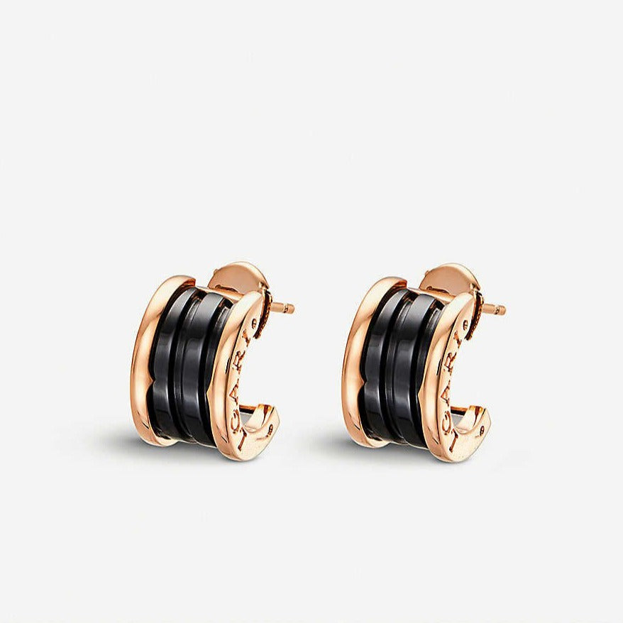 [Amore Jewelry]ZERO 1 PINK GOLD CERAMIC EARRINGS