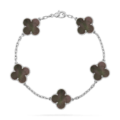 [Amore Jewelry] CLOVER 5 MOTIF GRAY MOP BRACELET COLLECTION