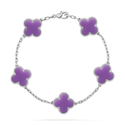 [Amore Jewelry]CLOVER 5 MOTIF LIGHT PURPLE BRACELET COLLECTION